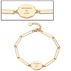 뉴코아창원점 로이드 볼륨 펜던트 메시지 사각 체인 14K Gold 팔찌