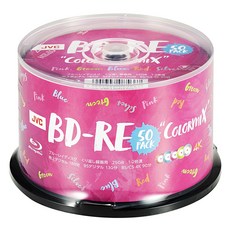 JVC JVC BD-RE 25GB VBE130NX50SC1 켄우드 반복 녹화용 블루 레이 디스크 50장 5색