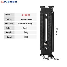 삼각대플레이트 카메라플레이트 퀵릴리즈 Powerwin 범용 버티컬 샷 퀵 릴리스 L 플레이트 1/4 인치 나사 어댑터 마운트 카메라 삼각대 안정기 짐벌 볼헤드용, 04 L130H