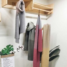 다소미얼 Dec.12 483번 겨울 그라데이션 캐시미어 머플러 포근하고 소프트한 핏의 젊음 감년색Z