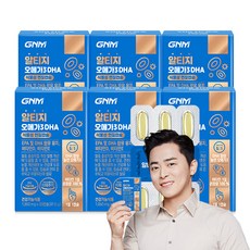 GNM 알티지오메가3 DHA / rTG 비타민D 비타민E 식물성캡슐, 30정, 6개