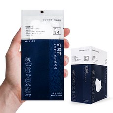 [포이포이] 숨e편한 KF94 미세먼지 황사 방역 세부리형 2D 마스크 식약처 인증 FDA 승인 KF94 마스크 50매 대형