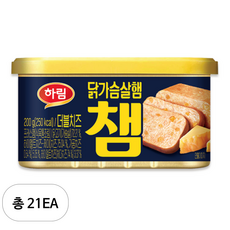하림 챔 더블치즈 닭가슴살햄, 200g, 21개