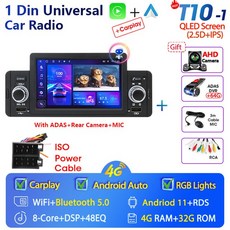 카오디오 카플레이 Jansite-5 quot1 Din 안드로이드 11 자동차 라디오 IPS 터치 스크린 멀티미디어 플레이, T10-1 DVR GIFT