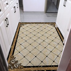 SKANDSALO 럭셔리 대리석 패턴 현관 코일매트 잘라쓰는, 120x240cm개, C