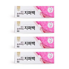 쉐프 대용량 스탠딩 위생 슬라이딩 지퍼백 비닐백, 1세트