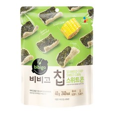 비비고 칩 스위트콘 김스낵, 10개, 40g