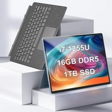 KUU 2 in 1 노트북 터치스크린 인텔 Core I7-1255U CPU 16GB DDR5 RAM 1TB PCIe SSD 13인치 2K FHD IPS 백라이트 키보드가 있는, 16GB RAM+1TB PCIe SSD_Core I7-, 1개