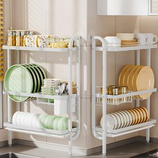 ALLILIO 부착식 식기건조대 그릇정리대 선반 그릇 싱크대 설거지 정리대 젓가락 받침대