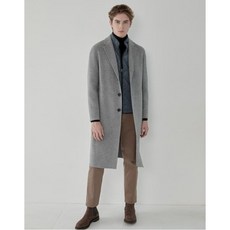 마에스트로 남성 20FW [핸드메이드]캐시미어50 그레이 솔리드 롱 코트 MACO0D081G1