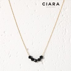 CIARA 14K Modena 아바큐스 오닉스 목걸이(GoldPlated)