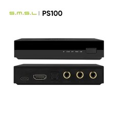 SMSL PS100 다기능 오디오 컨버터 HDMI ES9023 DAC 칩 가정용 자동차 음악용 고성능 전원 시스템, 1.Black - smsl