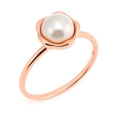  [KT알파쇼핑][비앤비골드] 18K 큐티 플라워 담수진주 6.5mm 반지 RSS28413 