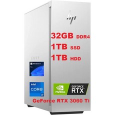 HP 엔비 게이밍 데스크톱 컴퓨터 12세대 인텔 12코어 i712700 프로세서 32GB DDR4 1TB SSD1TB HDD GeForce RTX 3060 Ti 8GB 그래픽, 32GB RAM | 1TB SSD+1TB HDD - 인텔12세대