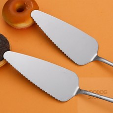 물결샵 피자 케이크 서버 25CM 식기 삼각 뒤집개 스텐 다용도, 1개