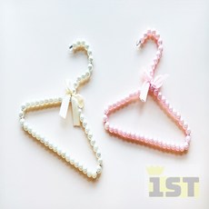 진주 옷걸이 강아지용 1P 작은옷걸이 강아지목걸이, 핑크, 1개