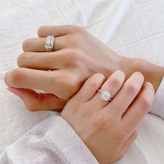 알리앙스 모이사나이트 반지 커플링 랩다이아 결혼 반지 GRA보증서