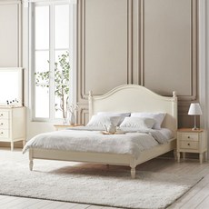 [리체갤러리] 프렌치 엔틱 디자인 가구카렌 520 원목 엔틱 킹 침대 프레임 (K), 단품