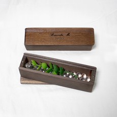 캣츠맘아트 (고양이 수염 보관함) - 다크컬러 메시지 각인 / 각인 원목 보관함 보석 정리함 쥬얼리 악세서리 케이스 우드 보석함 유치 강아지 털 수염통 수염함 애완 반려 동물, 1개, Mapo 꽃섬