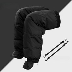 따뜻한 오토바이 무릎 방한대 발목덮는 덕다운 워머 오리털 다리 보호대, HXXL