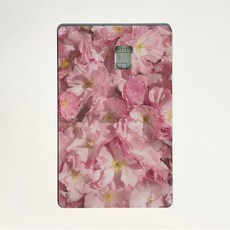 아르토르 Cherry blossom 디자인 카드 스킨 리무버블 스티커, S 스몰 칩