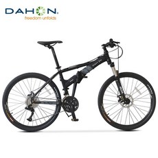 DAHON 다혼 26 인치 27단 디스크 브레이크 접이식 산악 자전거, 26인치, 블랙