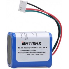 iRobot Braava 380 390t Mint52005200C 5200C NI-MH 진공 청소기용 배터리 1Pc 7.2V 3000mAh Ni-MH 배터, 1