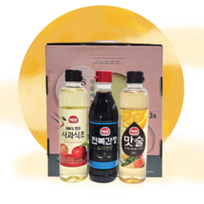 해표 스페셜3호 사과식초 전복간장 맛술 3종 명절 답례 선물세트, 5박스, 1.5kg