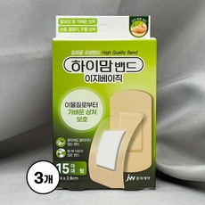 jw중외) 하이맘 밴드 이지베이직 대형 (15매) x 3팩, 15개, 3개