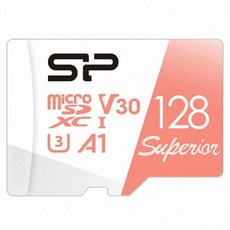 [실리콘파워] MicroSD Superior UHS-I 4K UHD [A1 V30 128G], 128GB, 1개