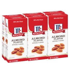 McCormick Imitation Almond Flavor 1 fl oz (Pack of 6) McCormick 이미테이션 아몬드 맛 1 fl oz (6개 팩), 6개