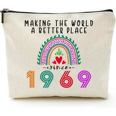 그녀의 여자 화장 가방을 위한 행복한 58번째 생일 선물 최고의 1966년 58번째 생일 장식 아내를 위한 58살 그리고 멋진 선물 아이디어 엄마 엄마의 날 크리스마스 화, 55th, 1개