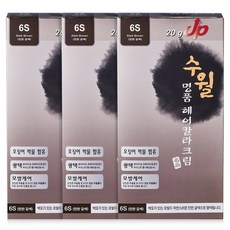 1+1+1/ 수월 명품 헤어칼라 크림, 3개, 6S 진한갈색