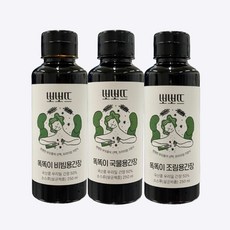 뽀뽀뜨 국산콩으로만든 간장, 간장3종세트(국물용 비빔용 무침용), 180ml, 1세트