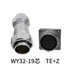 WEIPU 산업용 벌크 헤드 항공 커넥터 WY32 TE Z M32 4 핀 6 810 11 12 13 19 IP67 방수, [09] 19 Pin Set, 1개