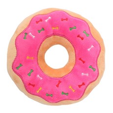 반려동물 뽀글뽀글 소리 내는 강아지 도넛 전용, 핑크 도넛