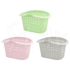 스내지 파스텔 웨이브 목욕 바구니 중 욕실 목욕 화장실 플라스틱 통 수납 정리 샴푸 린스 운동 수영장, 1개