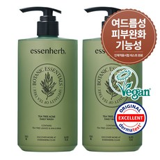 에센허브 티트리 아크네 데일리워시 500ml, 2개