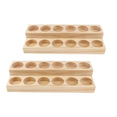 Zeyuan2x 나무 15ml 에센셜 오일 병 랙 진열대, 1개