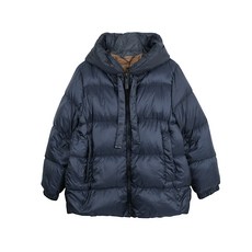 24FW 막스마라 더 큐브 SEIA 세이아 퀼팅 다운 후드 패딩 블루 2429486015600 008