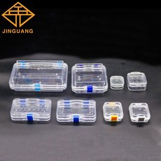 차량용아이스박스 낚시 캠핑 플라스틱 투명한 치과 상자 틀니 저장 필름 막 다채로운 경첩 크라운과 교량, 4) 10pcsHN105