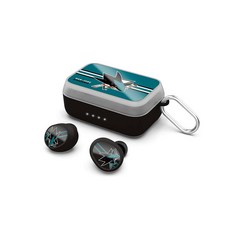 SOAR NHL 무선 스포츠 이어버드: 편안한 핏과 편리한 충전 콜럼버스 블루 재킷, San Jose Sharks