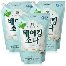 LG생활건강 퐁퐁 베이킹 소다 주방세제 리필, 1L, 3개