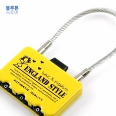 블루몬 (Coms)미니 번호키 와이어 자물쇠 잠금키 안전용품 여행용품 사무용품 생활용품