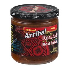 Arriba Hot Red Salsa 473.2ml(16온스) 유리잔 (6개 팩), 6개