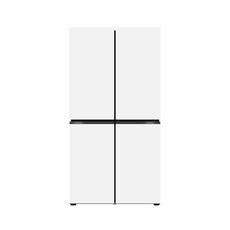 [색상선택형] LG전자 디오스 오브제컬렉션 4도어 냉장고 메탈 870L 방문설치, 화이트(상), 화이트(하),