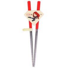 홈앤키즈 마블 교정용 스텐 젓가락 2단계 블랙위도우 유아 어린이 아기 어린이집 교정젓가락 왼손젓가락 아기젓가락 어린이젓가락 단체선물, 교정용스텐젓가락2단계 블랙위도우, 1개