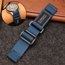 핫 탑 나일론 나토 시계 스트랩 S-eiko no. 5 007 시리즈 스포츠 시계 밴드 20mm 22mm 24mm 벨크로 나토 시계 밴드, blue