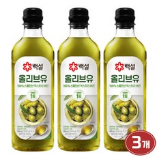 CJ제일제당 백설 압착 올리브유 900ml 3개