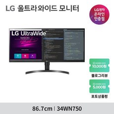 LG전자 86.72cm WQHD 울트라 와이드 모니터, 34WN750